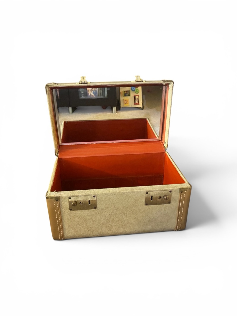 Vintage 1950s McBrine Streamline Train/Makeup Case Luxury Luggage - Picture 10 of 11